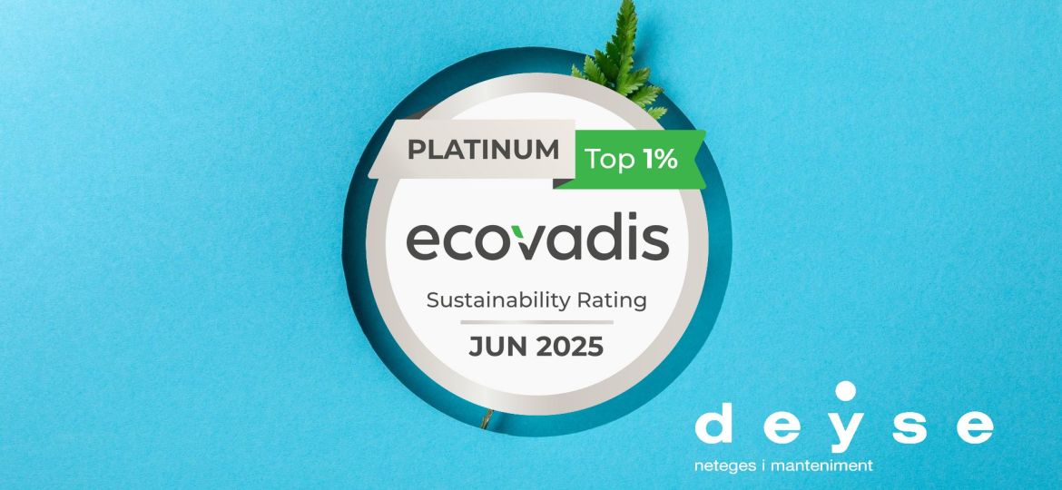 Distintiu i segell de sostenibilitat Ecovadis a empresa de serveis de neteja Deyse a Catalunya